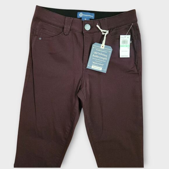Democracy Jeggings Women's 8 Ab Solution Ankle Length Deep Burgundy Stretch NWT - Picture 3 of 7